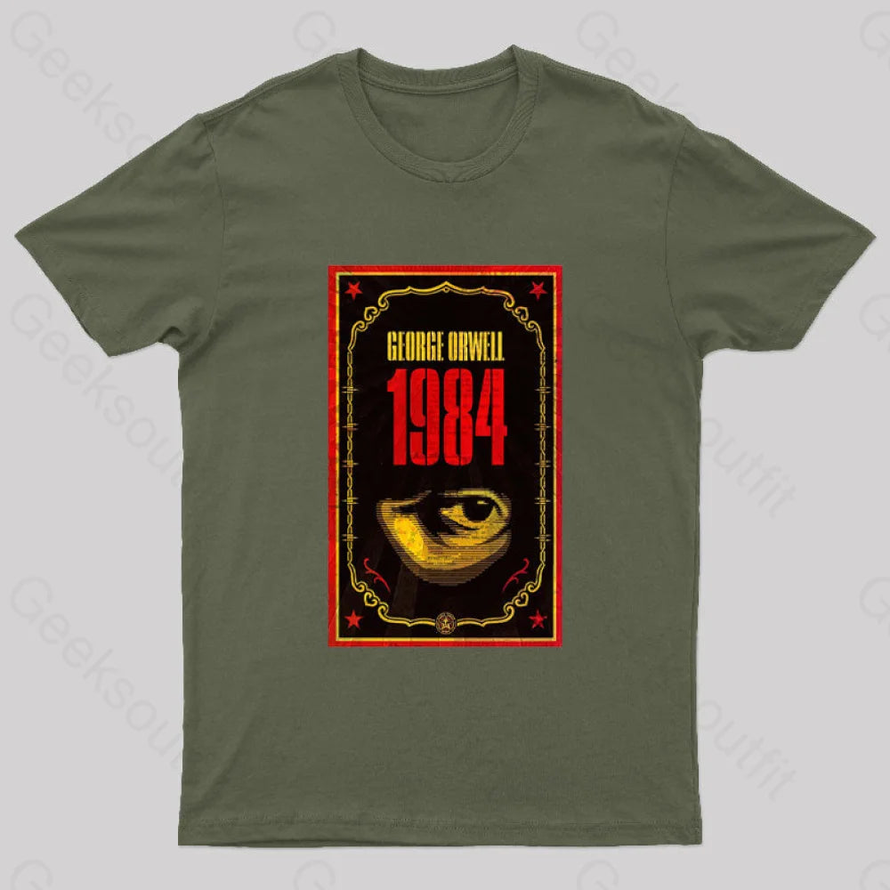 Nineteen Eighty Four Nerd T-Shirt Army Green / S