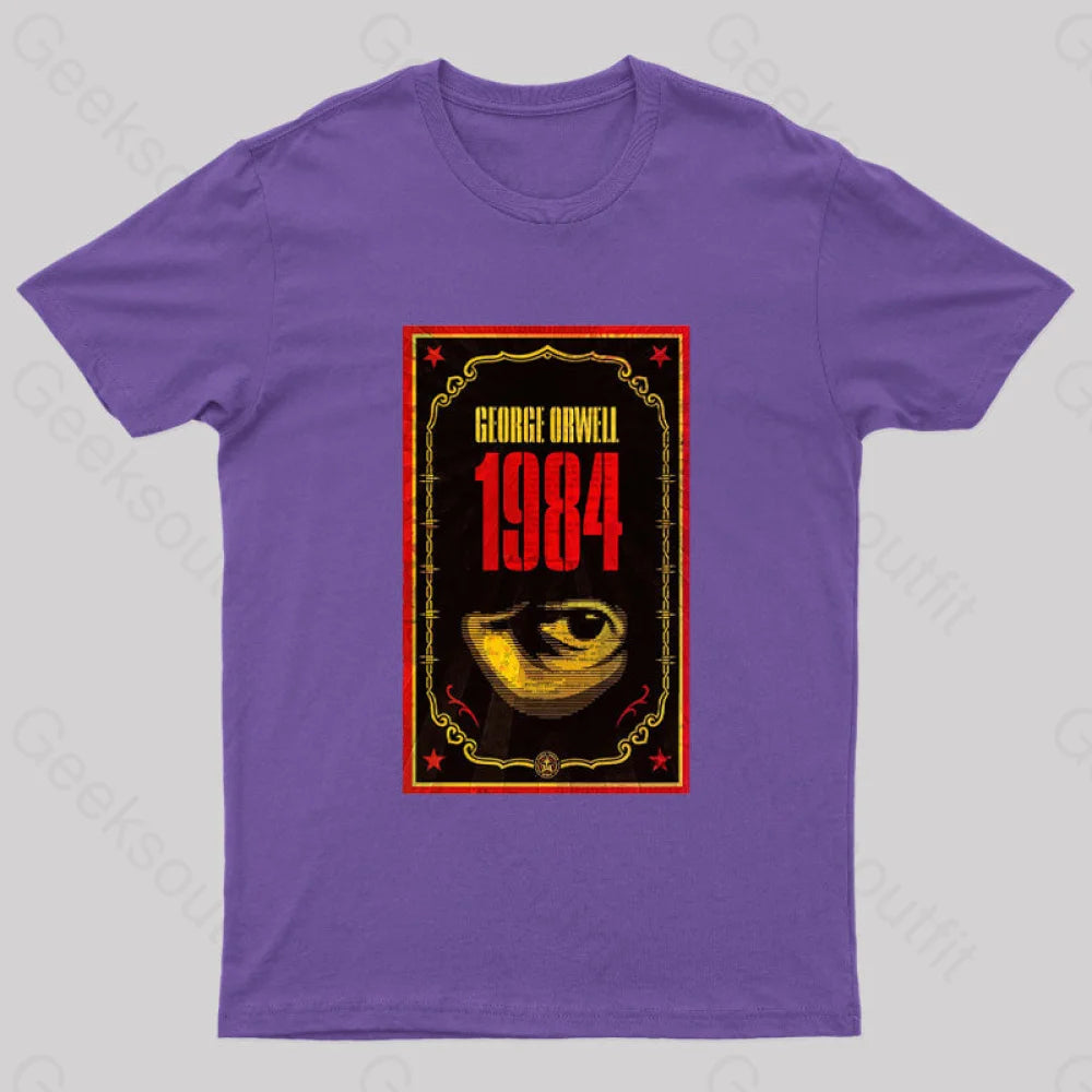 Nineteen Eighty Four Nerd T-Shirt Purple / S