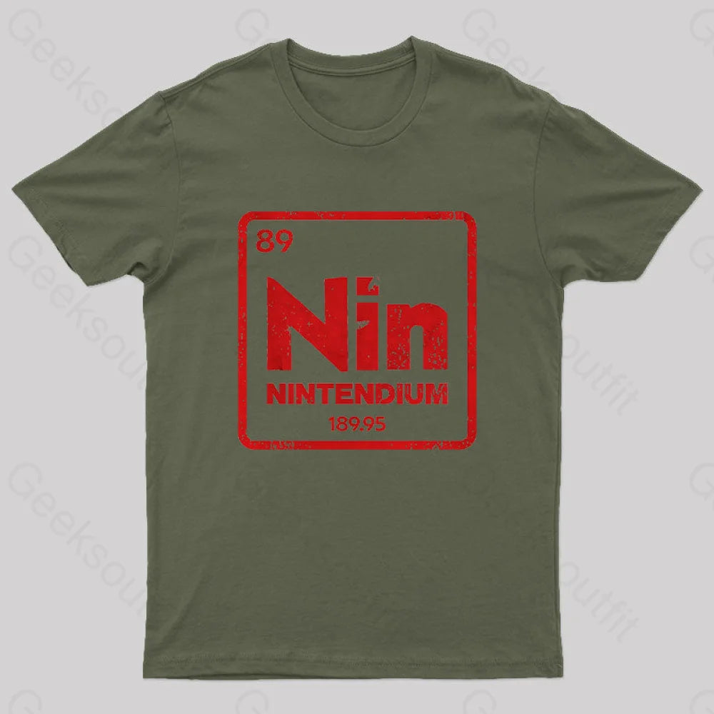 Nintendium T-Shirt Army Green / S Yc