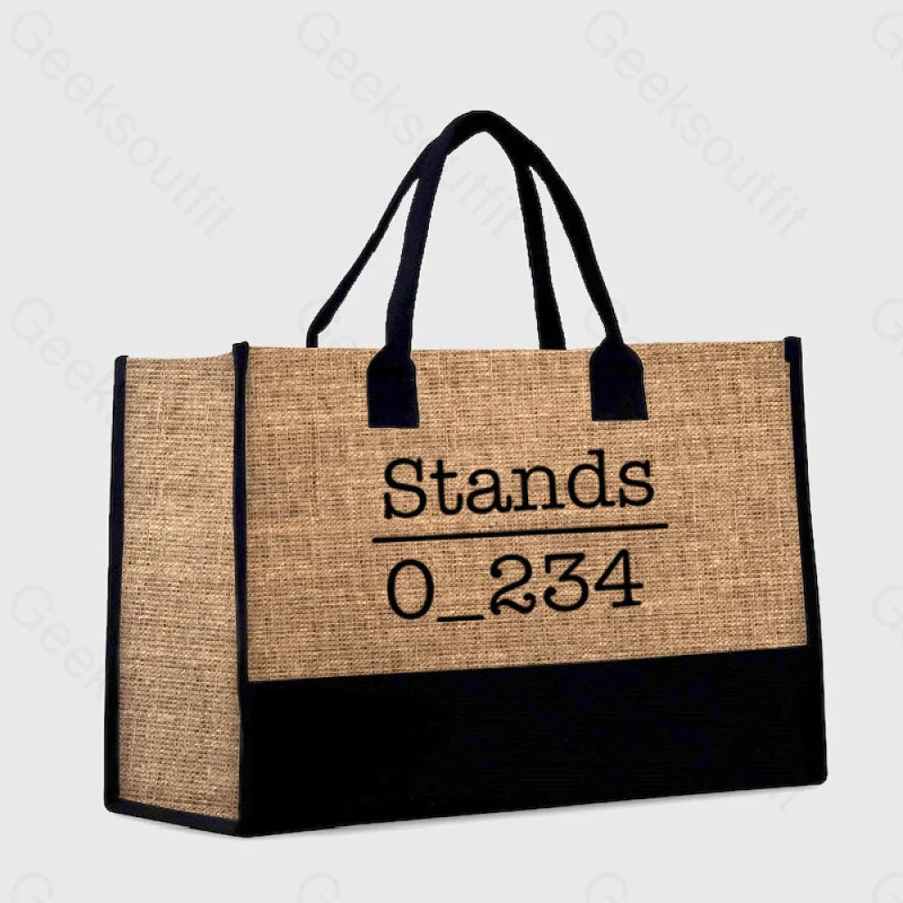 No 1 Under Stand Cotton Tote Bag Brown