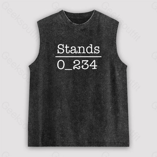 No 1 Under Stand Unisex Washed Tank Black / S