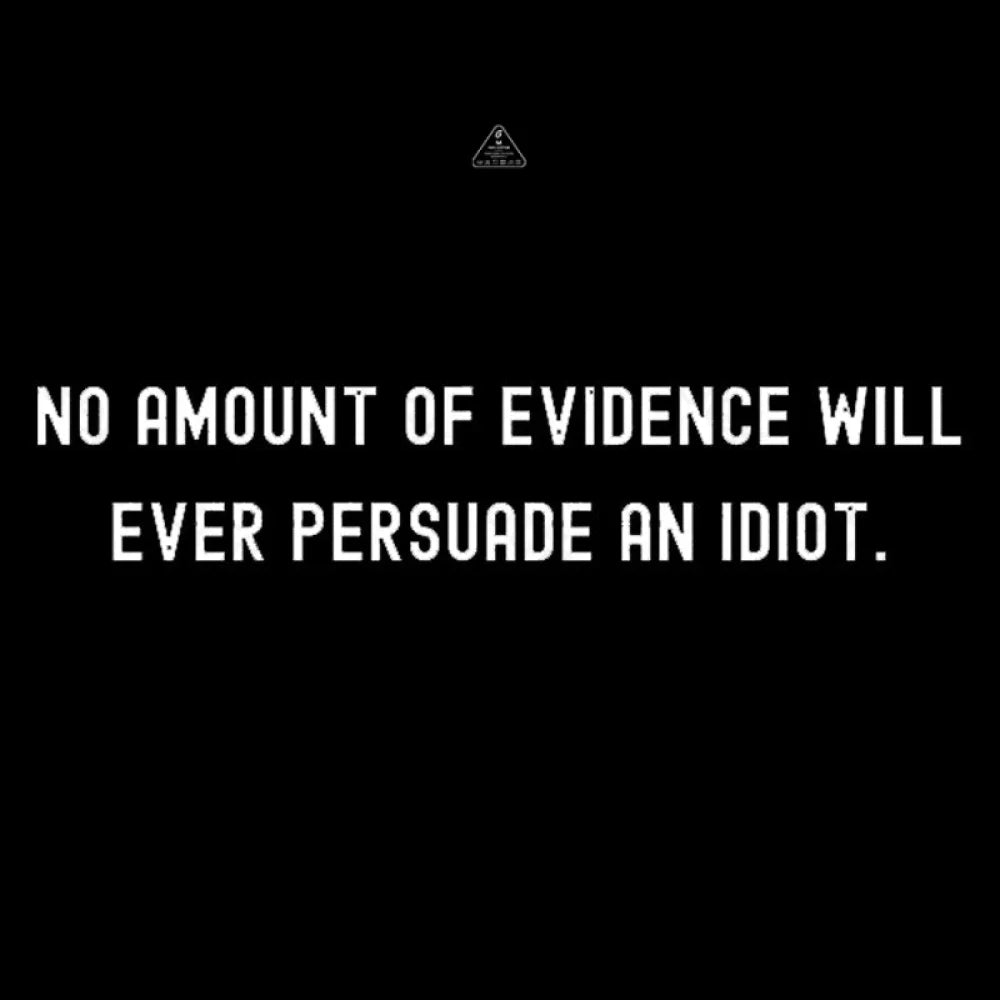 No Amount Of Evidence Will Ever Persuade An Idiot Nerd T-Shirt