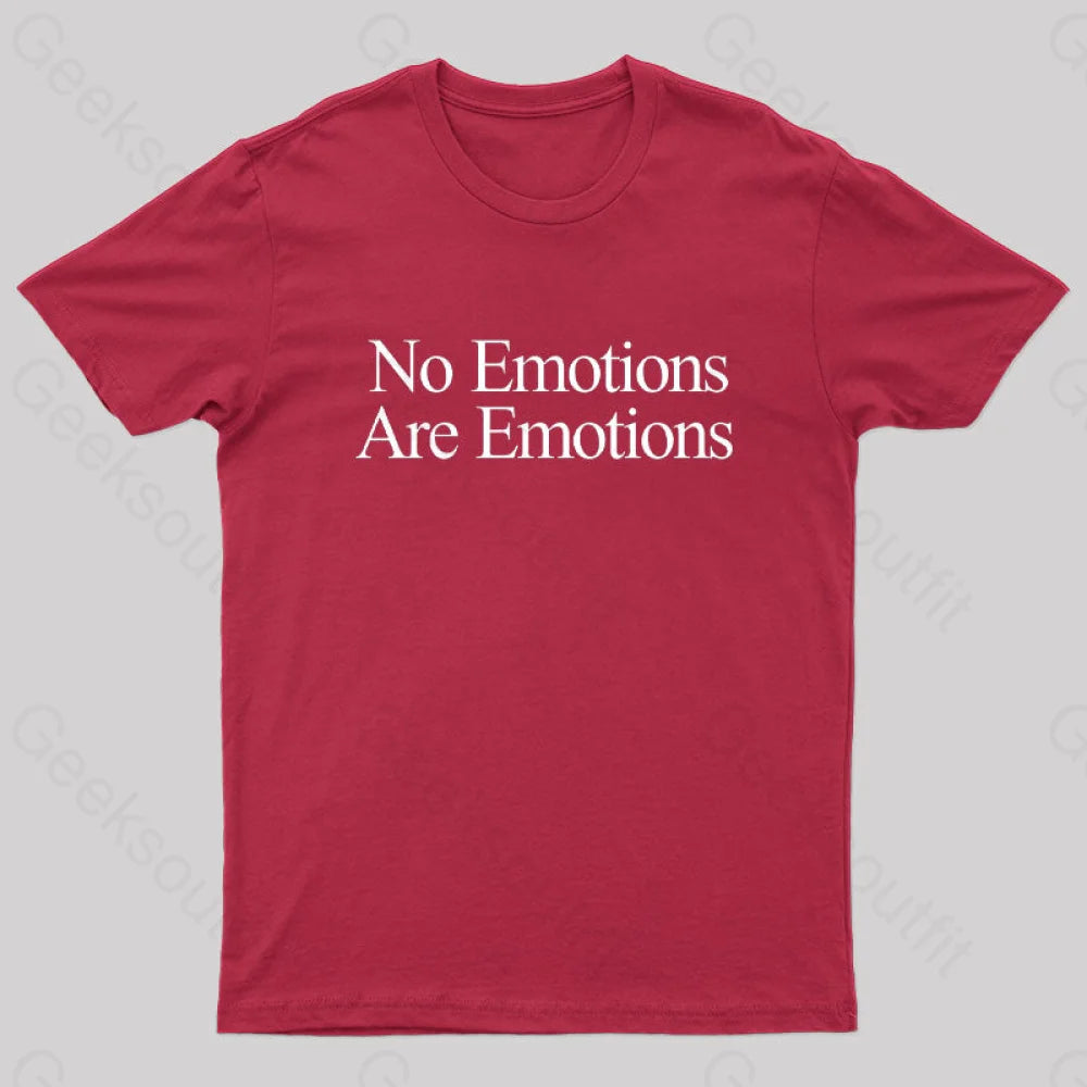 No Emotions Are Nerd T-Shirt Red / S