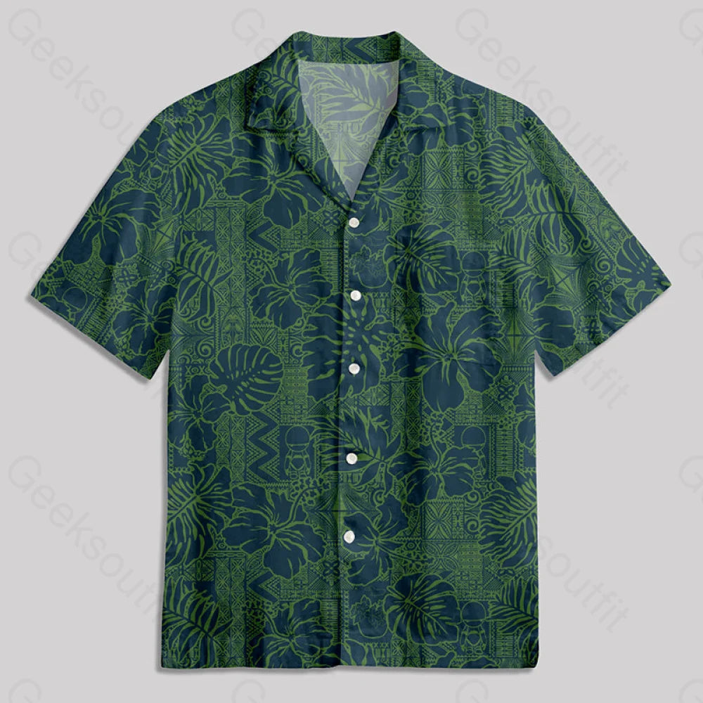 No Hope Hawaiian Pattern Button Up Pocket Shirt Yc