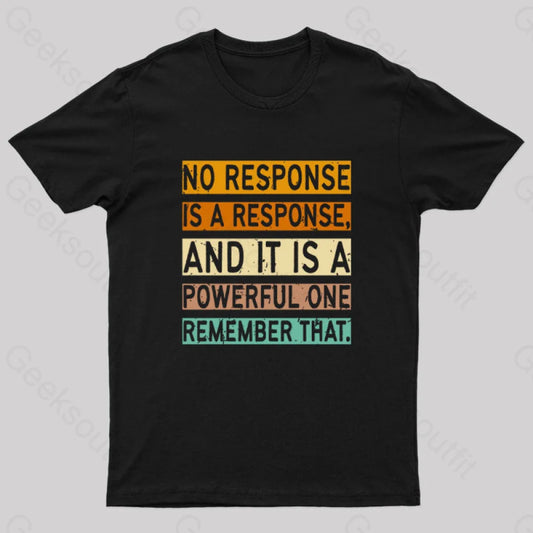 No Response Is A Nerd T-Shirt Black / S