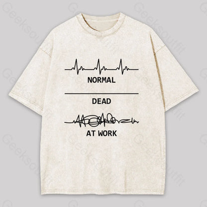 Normal Dead At Work Washed T-Shirt Apricot / S