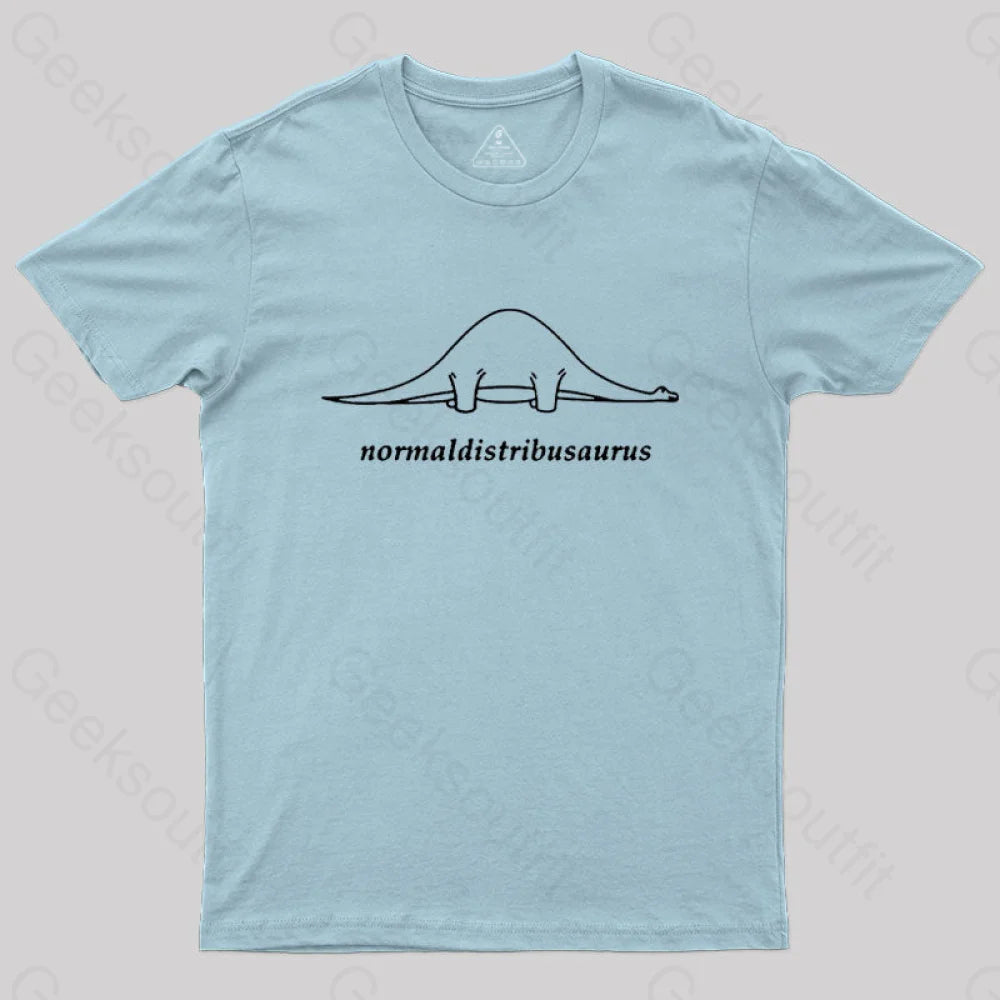 Normal Distribution Dinosaur Geek T-Shirt Light Blue / S