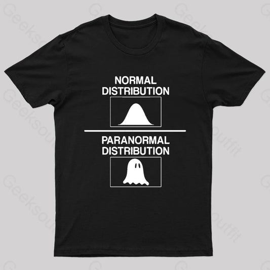 Normal Distribution Paranormal Nerd T-Shirt Black / S