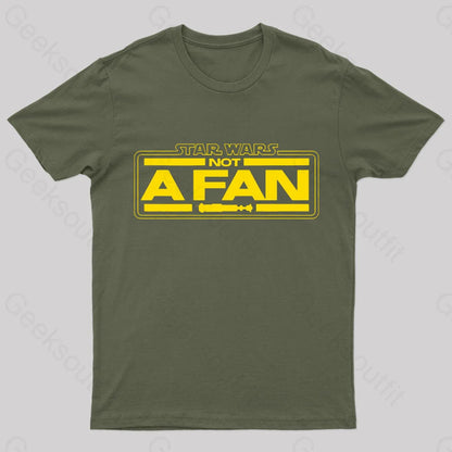 Not A Fan Nerd T-Shirt Army Green / S