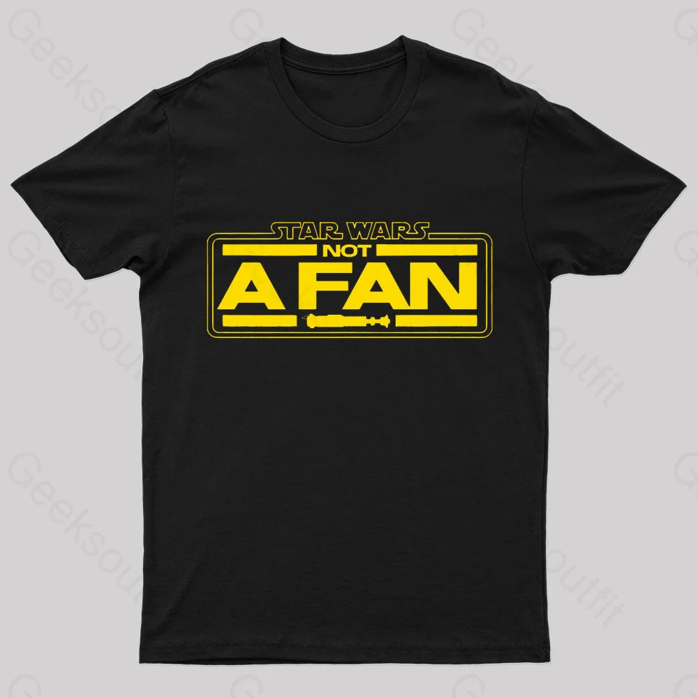 Not A Fan Nerd T-Shirt Black / S