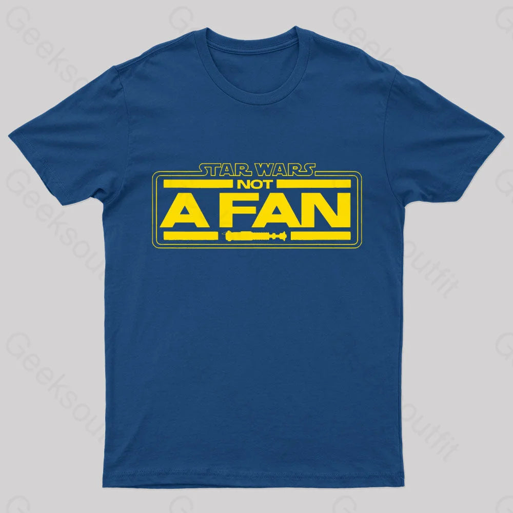 Not A Fan Nerd T-Shirt Navy / S