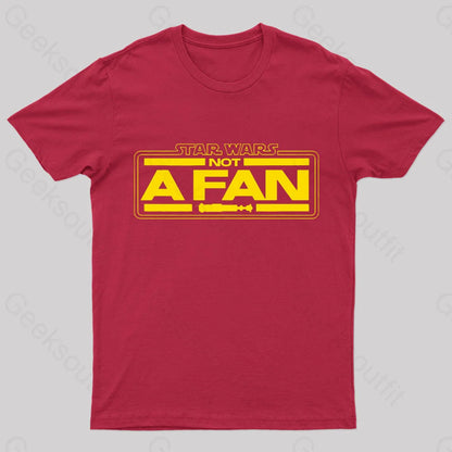 Not A Fan Nerd T-Shirt Red / S