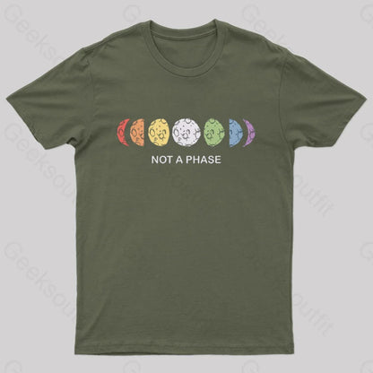 Not A Phase Nerd T-Shirt Army Green / S