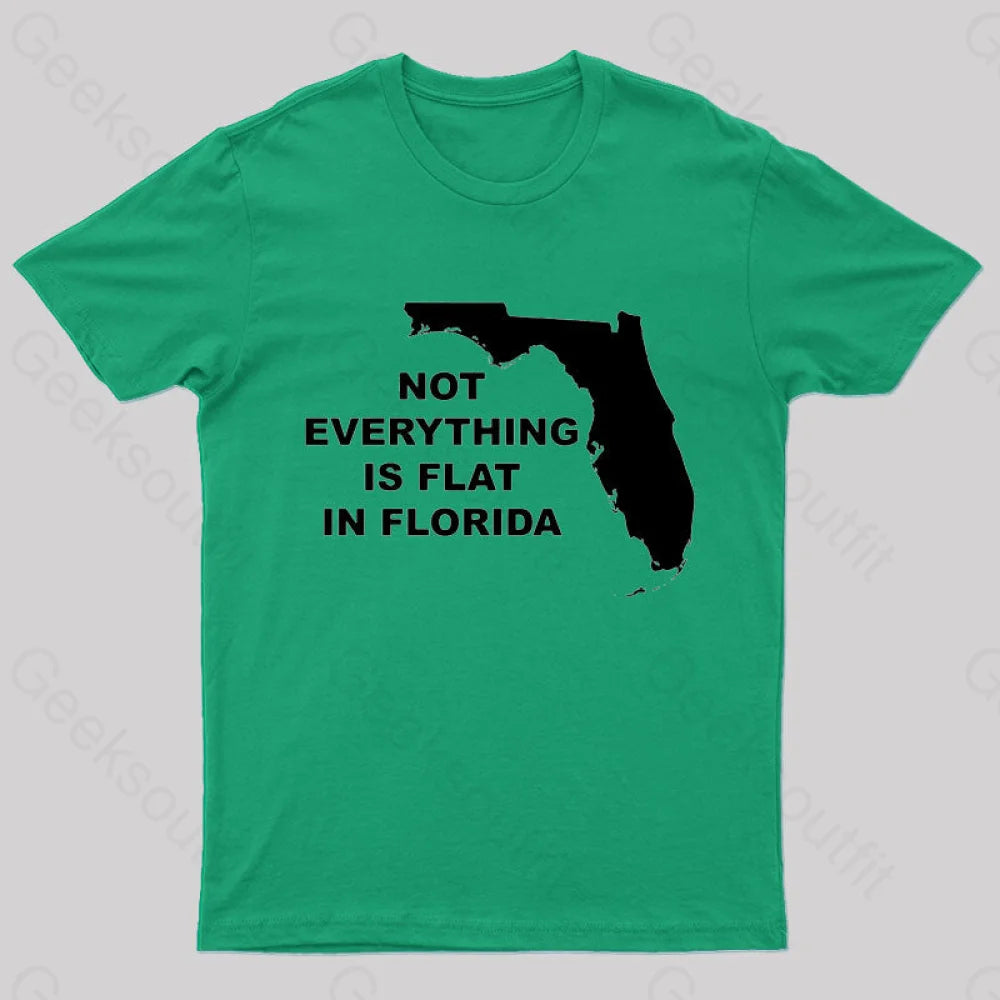 Not Everything Is Flat In Florida T-Shirt Green / S