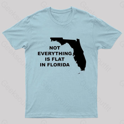 Not Everything Is Flat In Florida T-Shirt Light Blue / S