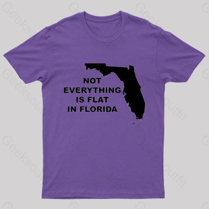 Not Everything Is Flat In Florida T-Shirt Purple / S