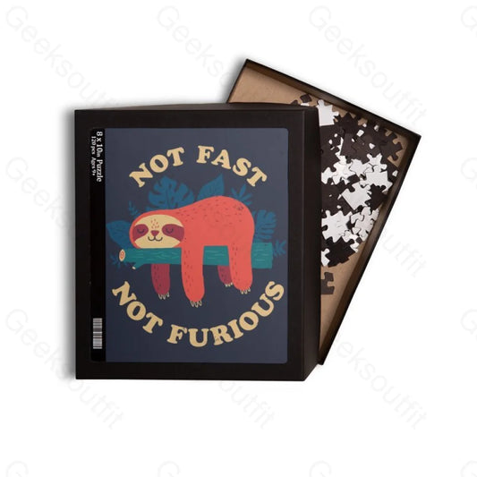 NOT FAST, NOT FURIOUS-Wooden Jigsaw Puzzle - Geeksoutfit