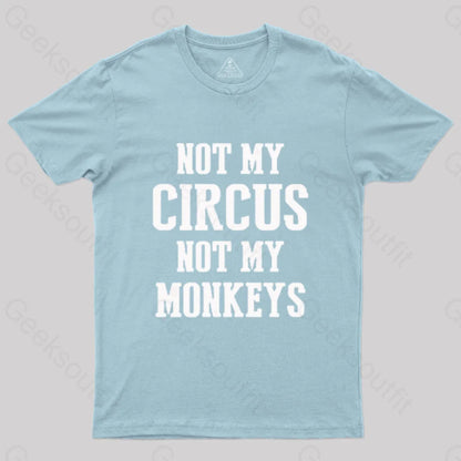 Not My Circus Monkeys Nerd T-Shirt Light Blue / S