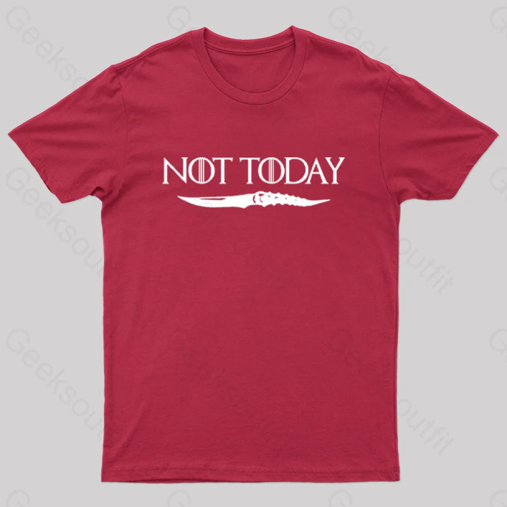 Not Today Nerd T-Shirt Red / S