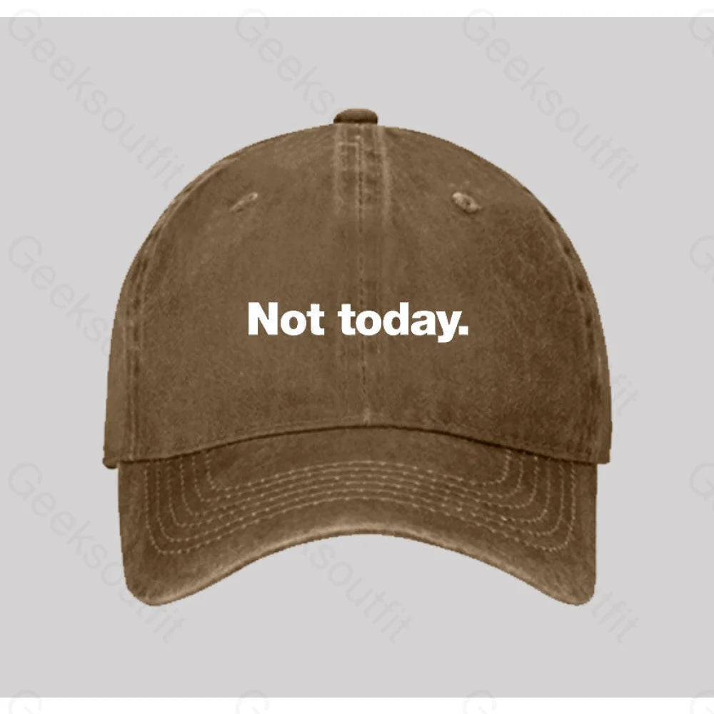 Not Today Washed Vintage Baseball Cap Natural