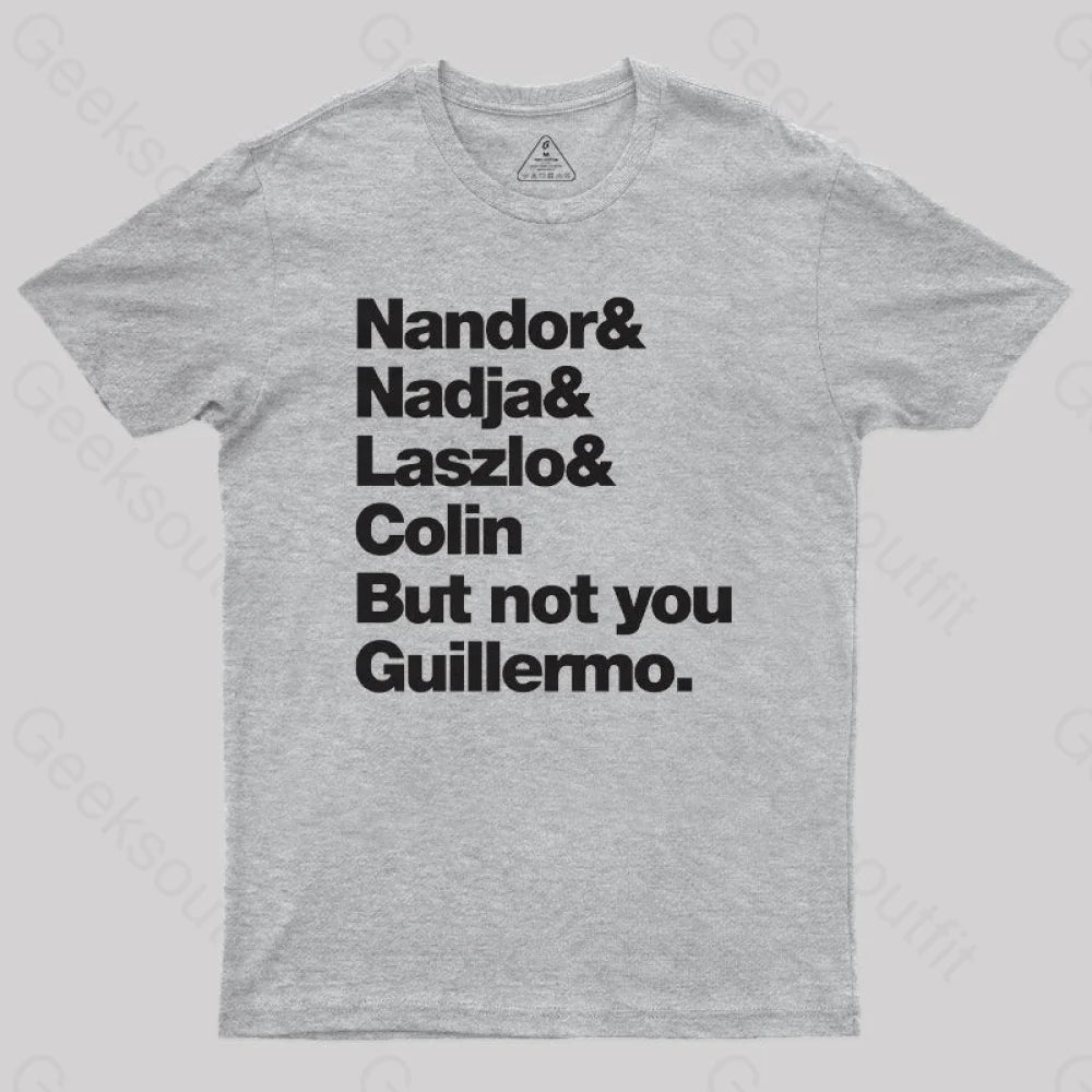 Not You Guillermo Nerd T-Shirt Grey / S