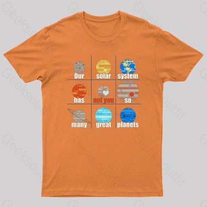 Not You Pluto Nerd T-Shirt Orange / S