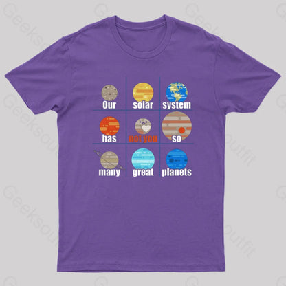 Not You Pluto Nerd T-Shirt Purple / S