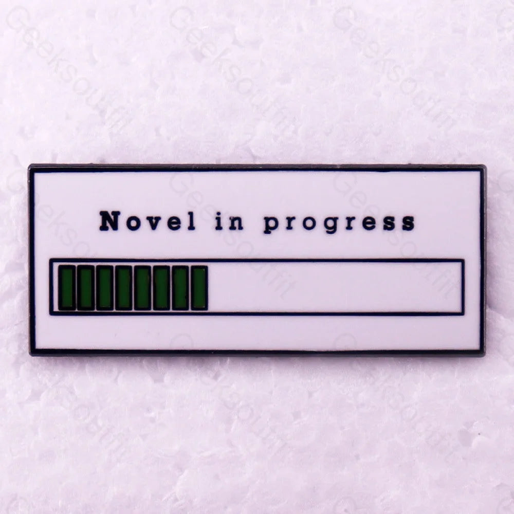 Novel In Progress Pins