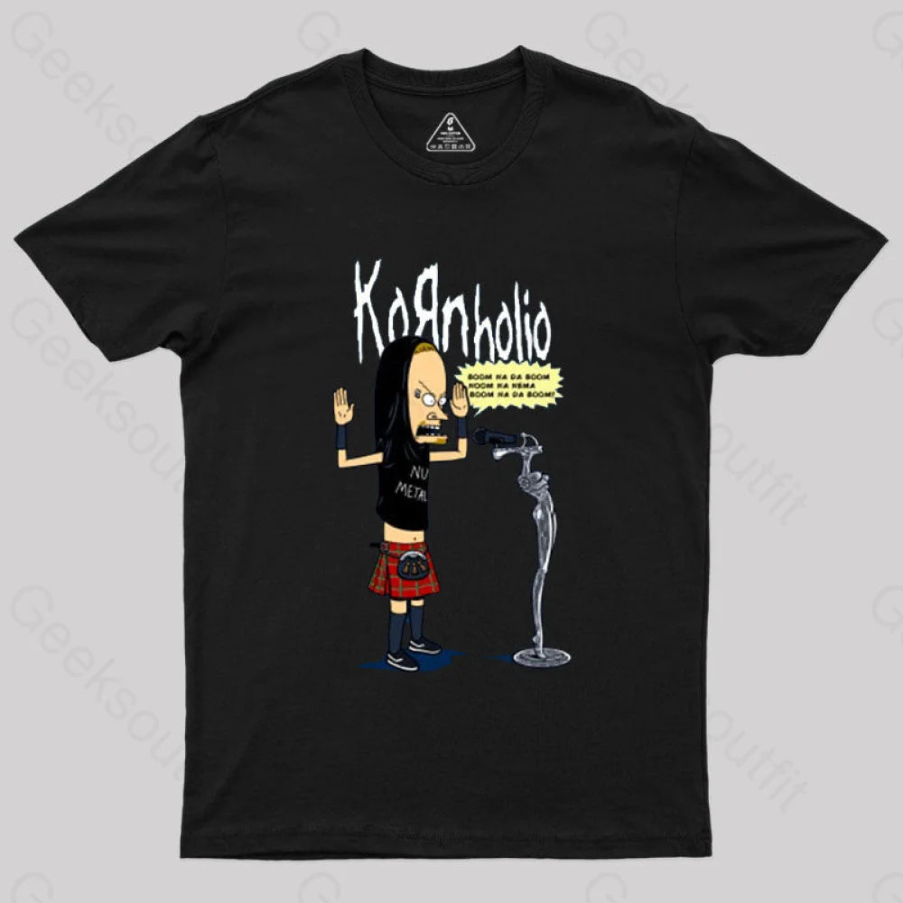 Nu Metal Rock Band Cartoon Parody T-Shirt Black / S