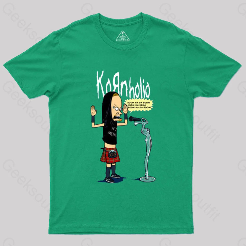 Nu Metal Rock Band Cartoon Parody T-Shirt Green / S