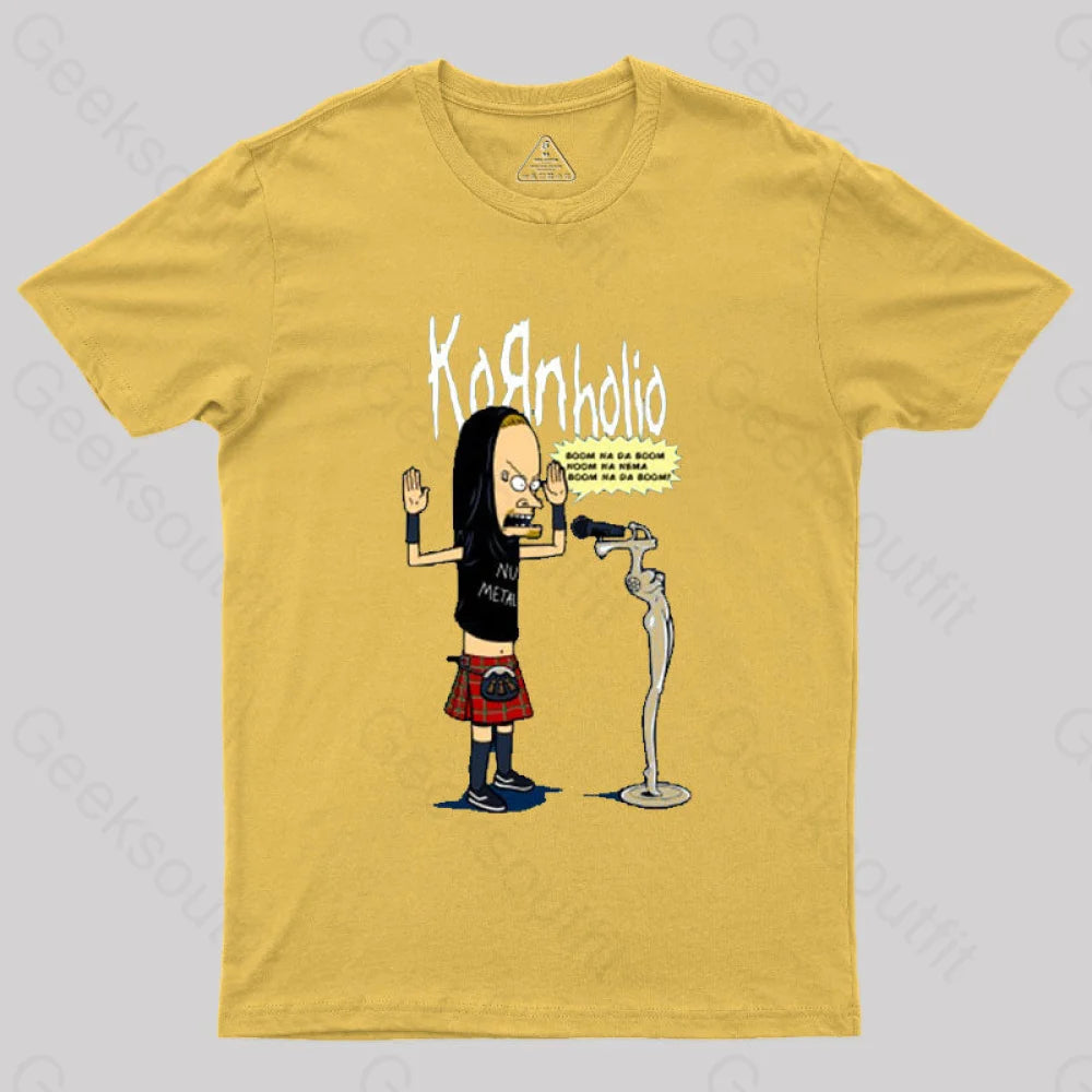 Nu Metal Rock Band Cartoon Parody T-Shirt Yellow / S