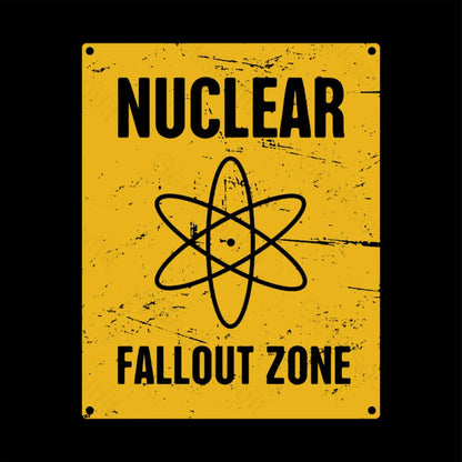 Nuclear Fallout Zone Cold War Sign Nerd T-Shirt