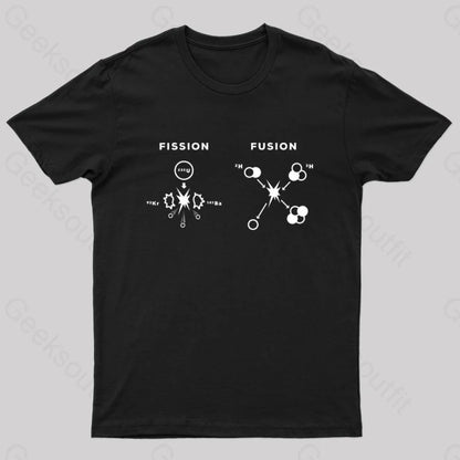 Nuclear Fusion Fission Nerd T-Shirt Black / S