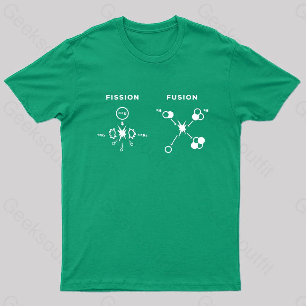 Nuclear Fusion Fission Nerd T-Shirt Green / S