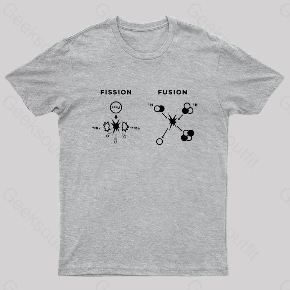 Nuclear Fusion Fission Nerd T-Shirt Grey / S