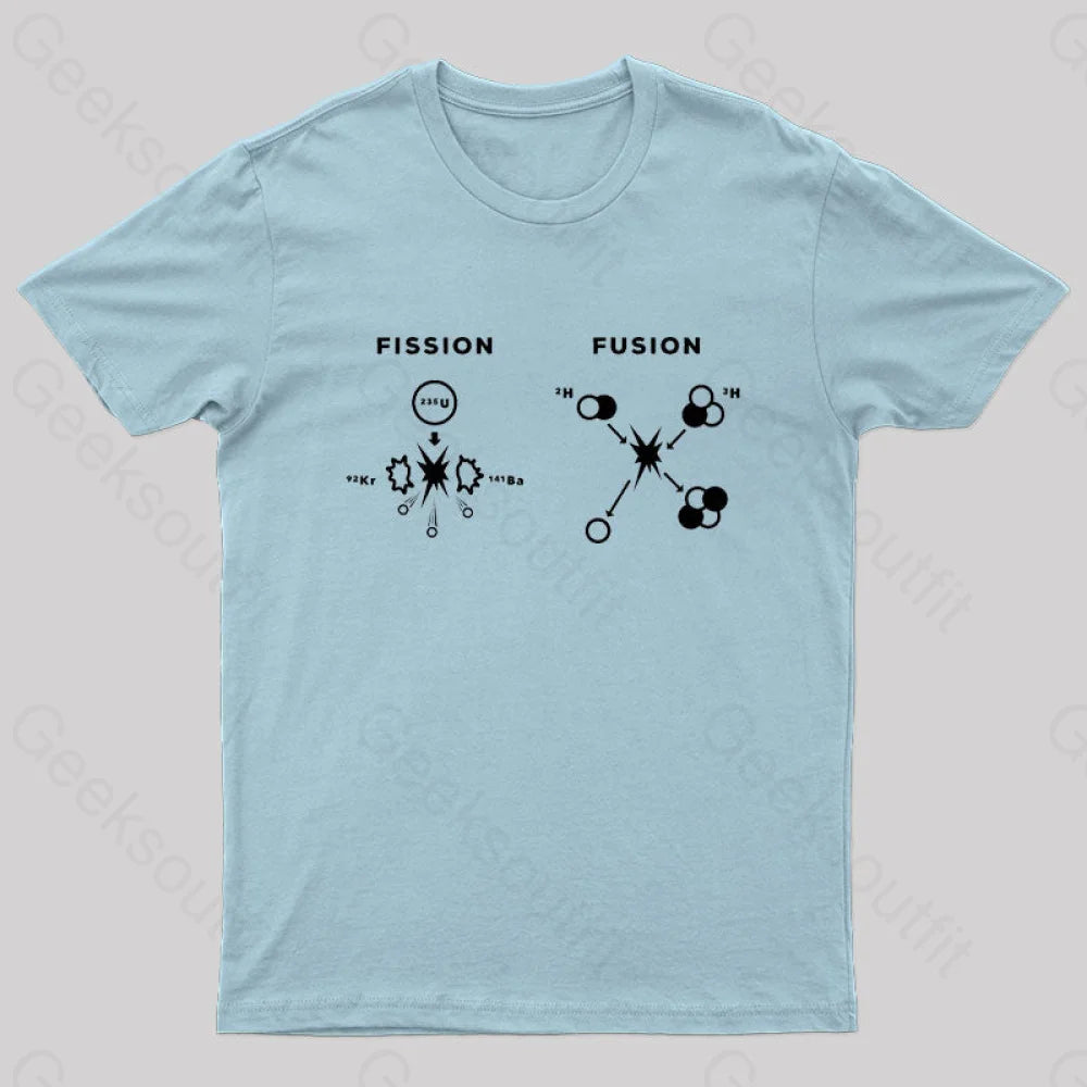 Nuclear Fusion Fission Nerd T-Shirt Light Blue / S