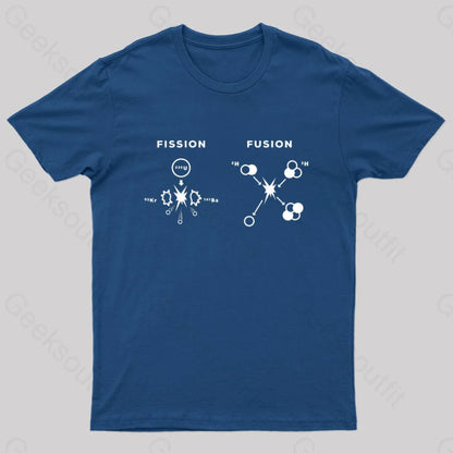 Nuclear Fusion Fission Nerd T-Shirt Navy / S