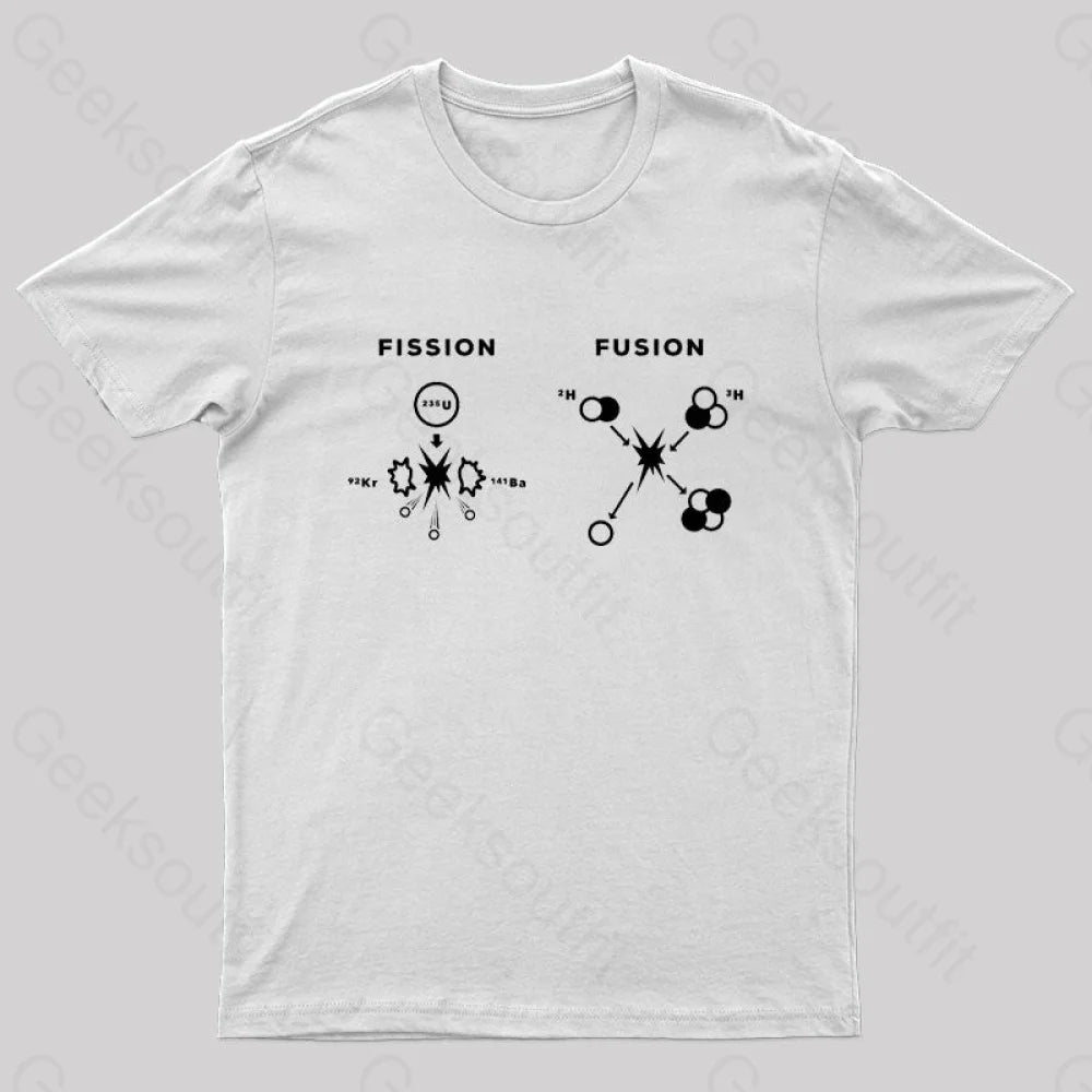 Nuclear Fusion Fission Nerd T-Shirt White / S