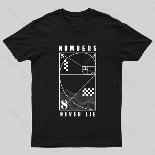 Numbers Never Lie Nerd T-Shirt Black / S