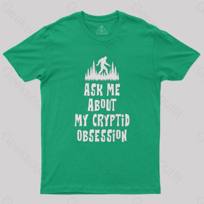 Obsessed Big Foot Geek T-Shirt Green / S