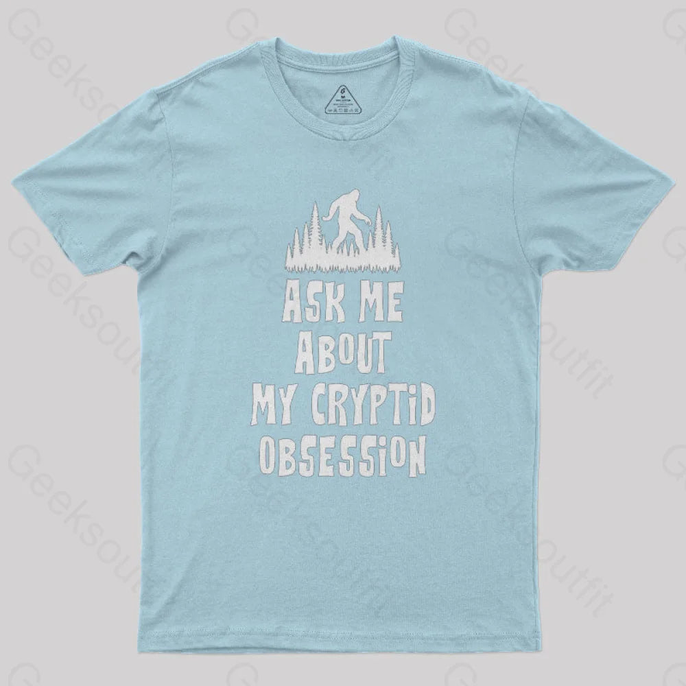 Obsessed Big Foot Geek T-Shirt Light Blue / S