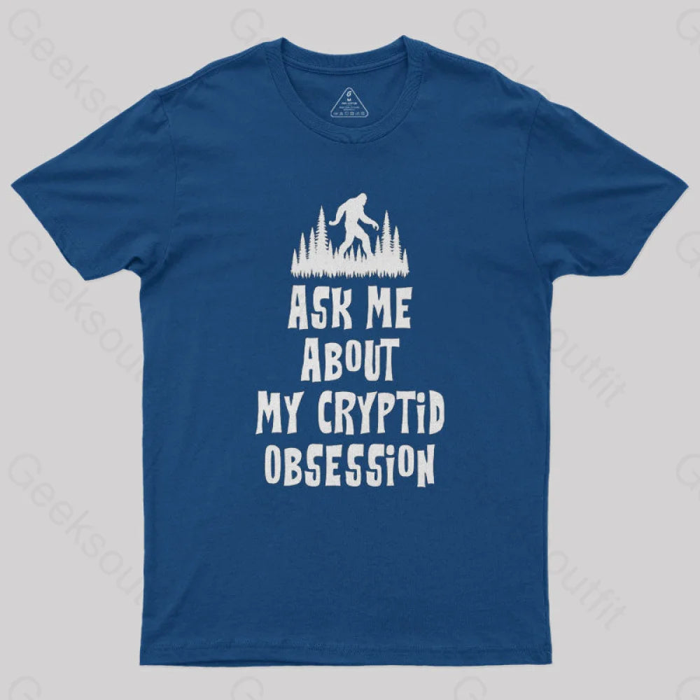 Obsessed Big Foot Geek T-Shirt Navy / S