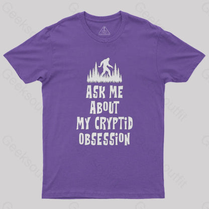 Obsessed Big Foot Geek T-Shirt Purple / S