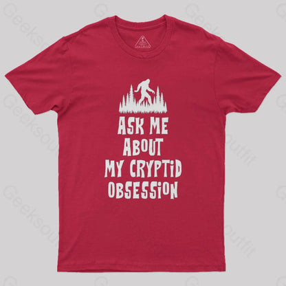 Obsessed Big Foot Geek T-Shirt Red / S