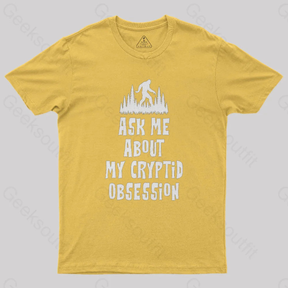 Obsessed Big Foot Geek T-Shirt Yellow / S