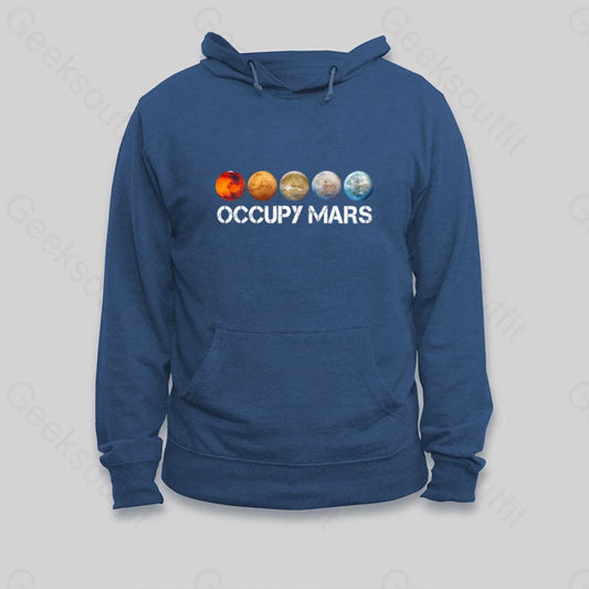 Occupy Mars Terraform Classic Hoodie Dark Blue / S