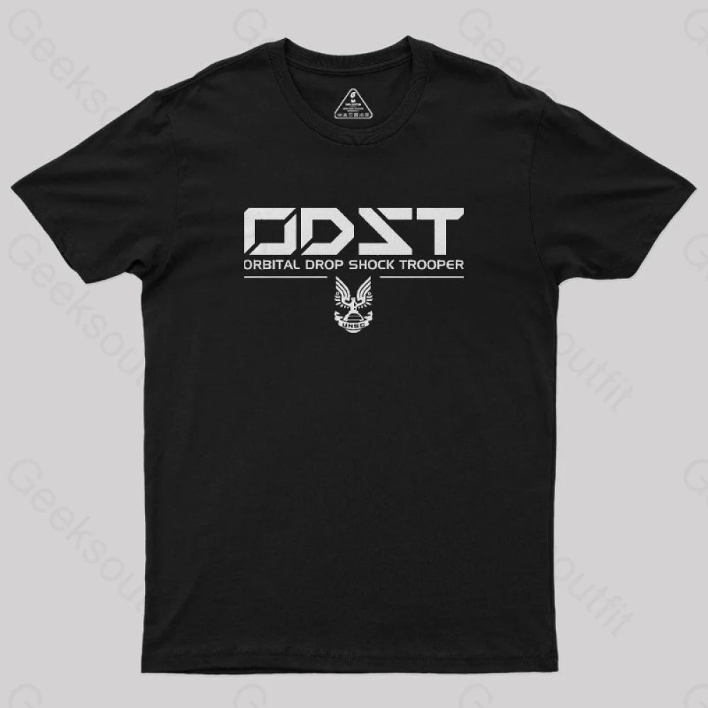 Odst White Classic Geek T-Shirt Black / S