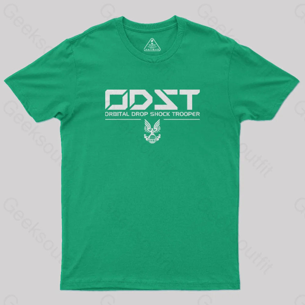 Odst White Classic Geek T-Shirt Green / S