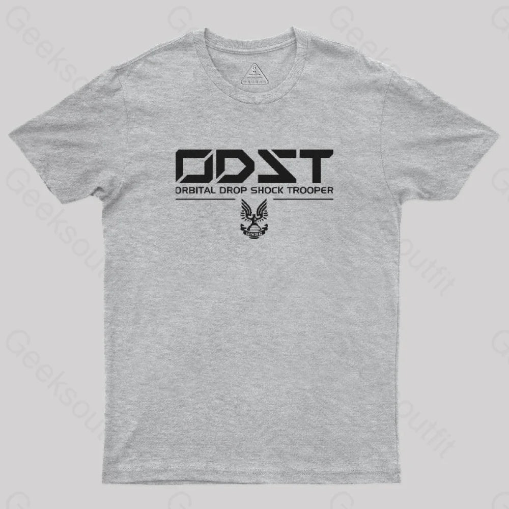 Odst White Classic Geek T-Shirt Grey / S