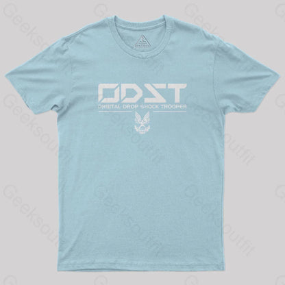 Odst White Classic Geek T-Shirt Light Blue / S